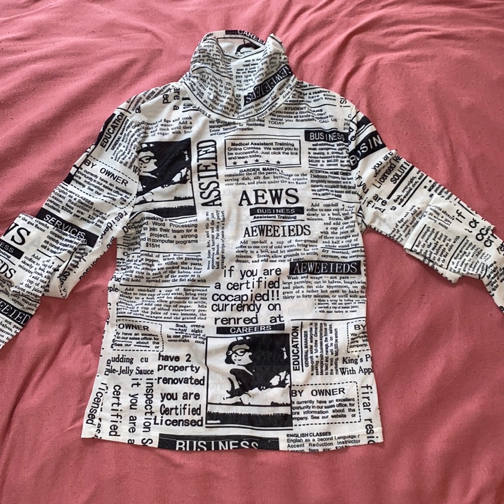 NEWSPAPER MESH TOP